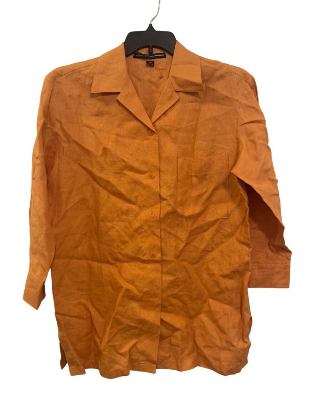 100% linen shirt Linda Allard Ellen Tracy Womens Button-Down Size 8